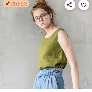 Not PerfectLinen loose tank top Vienna small